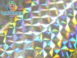 PET hologram film laminate paper